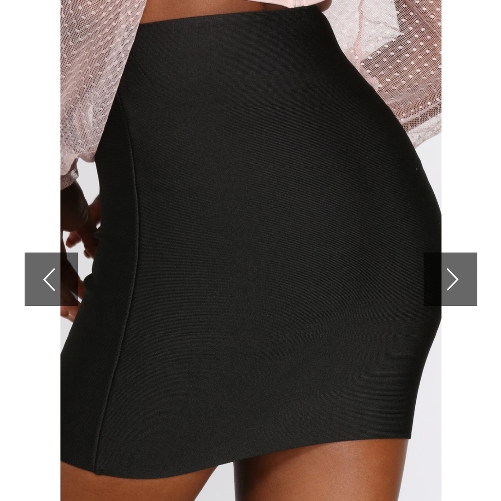 Black Bandage mini skirt
